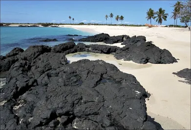 Mount Karthala volcano and beach, Grande Comore