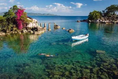 Lake Malawi landscape with wildlife and islands
