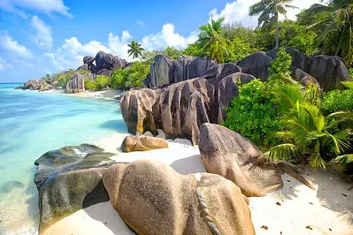 Anse Source d’Argent and Vallée de Mai coco de mer, Seychelles