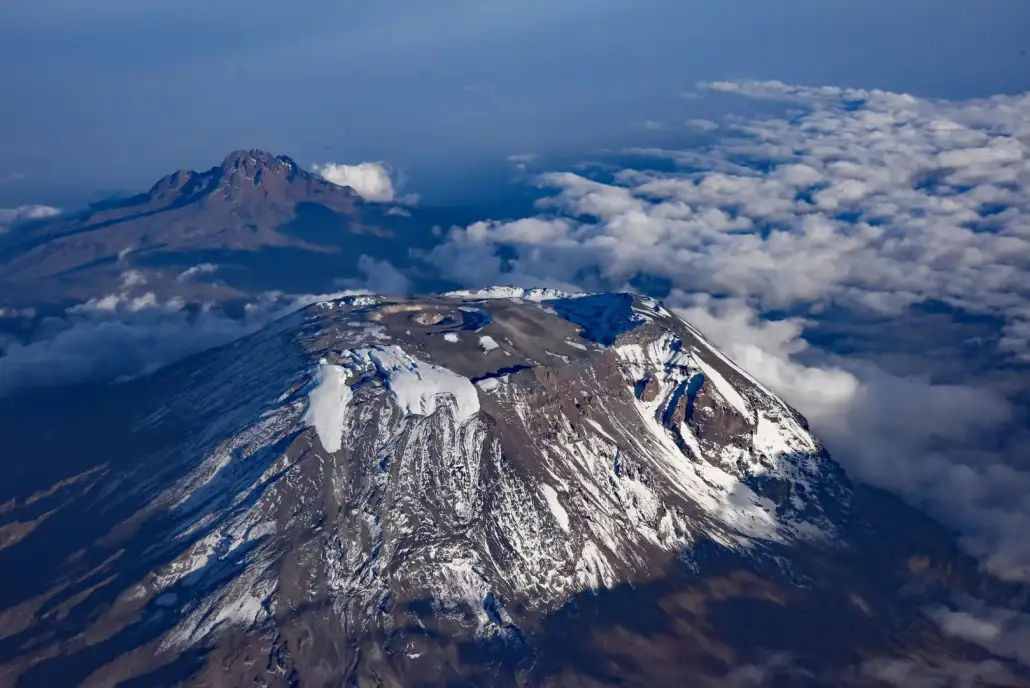 Aerial view of Kibo summit
