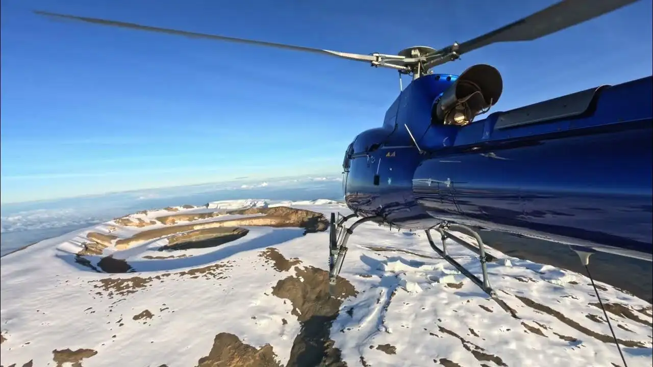 Helicopter over Shira Plateau